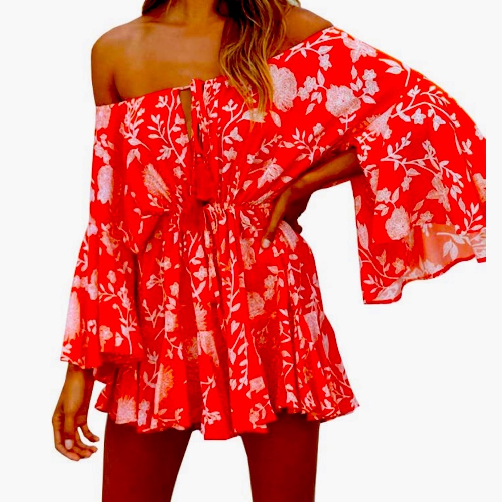 Off the shoulder boho dress